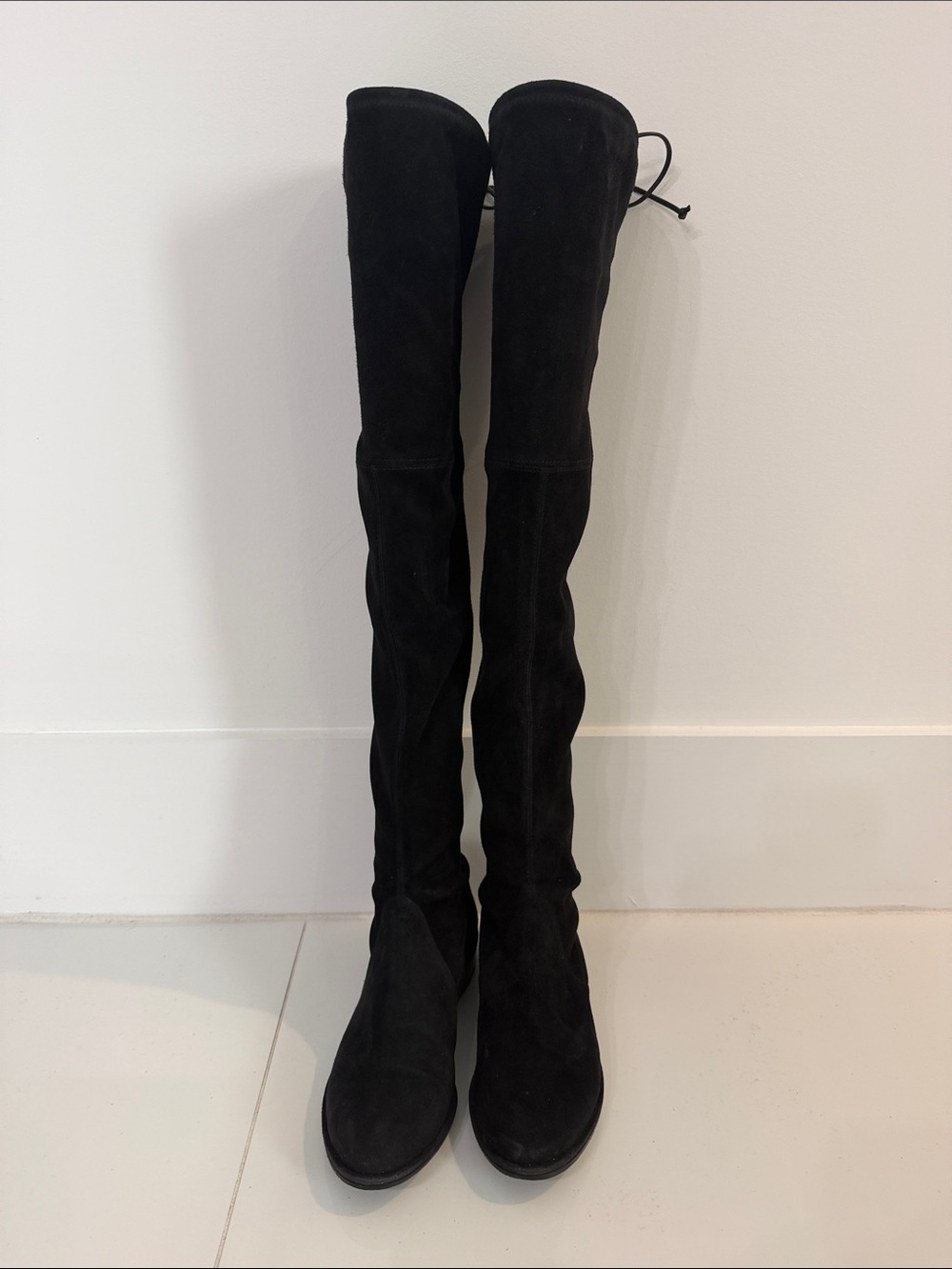 Stuart Weitzman Tall Black Suede Over-the-Knee Boots (8.5)